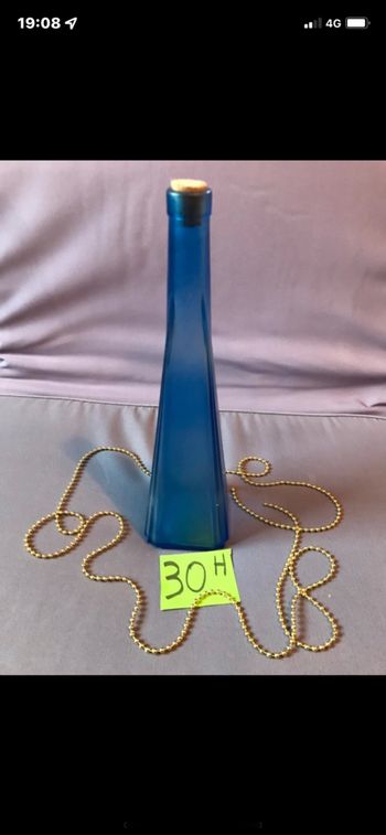 Bouteille bleue vintage