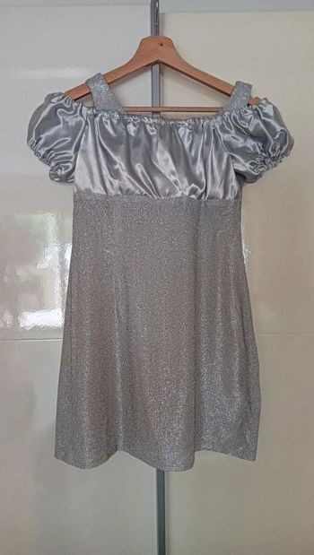 robe courte argenté