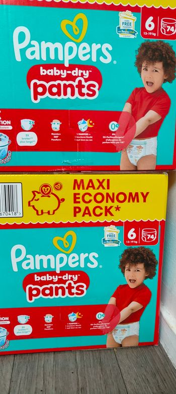 2 carton couche pampers taille6