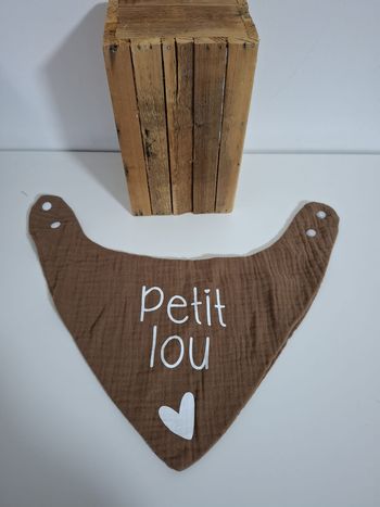 Bavoir personnalisé petit lou 