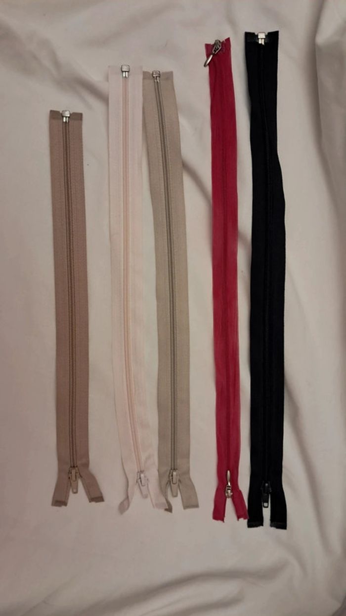 Lot de 10 fermetures éclair