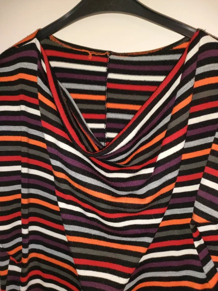 Pull manches 3/4 col tombant - photo numéro 2