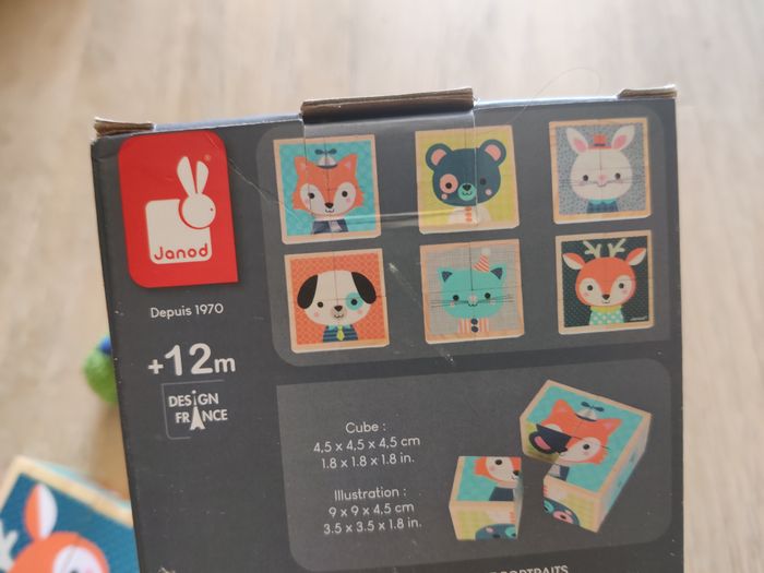 Jeu jouet bois cube Janod dans boîte dès 12 mois - photo numéro 5