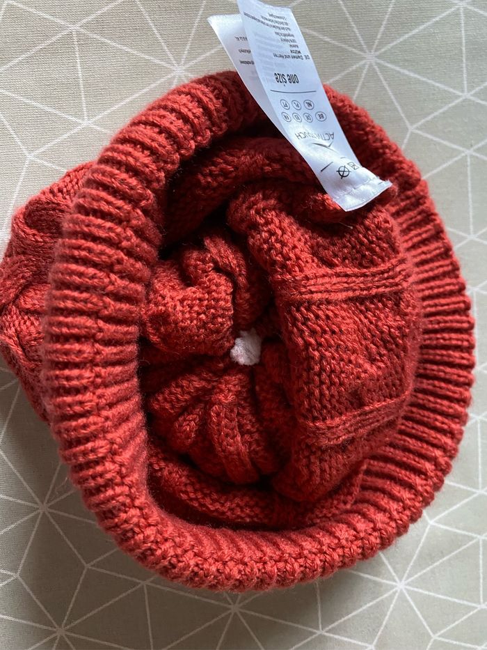 Bonnet pompon brique taille unique Active touch - photo numéro 5