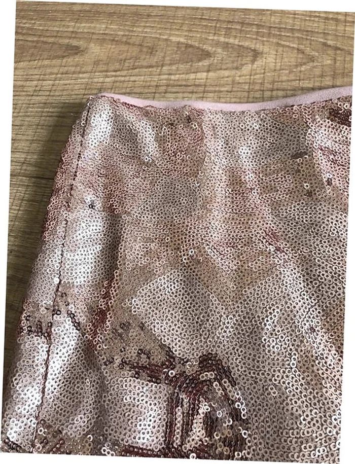 Jupe rose en sequins Morgan taille 34 tBE - photo numéro 14