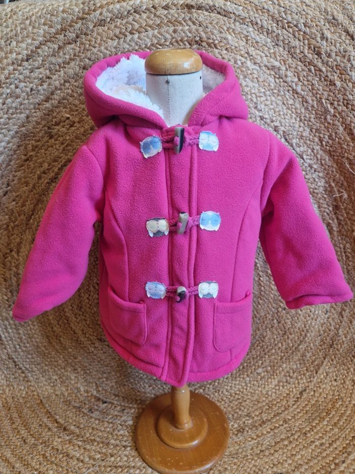 Jolie manteau rose fille babibou 12 mois - photo numéro 2