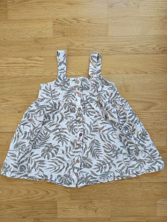 Robe lin mélangé à ouverture boutonnée Kiabi 4 ans/104 cm