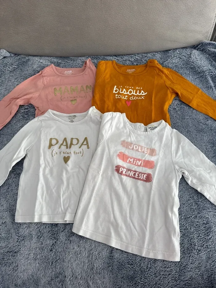 Lot 4 tshirts manches longues