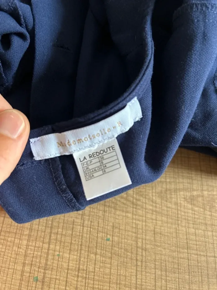 Combinaison jupe devant et short derrière, mademoiselle R taille 36, marine - photo numéro 3
