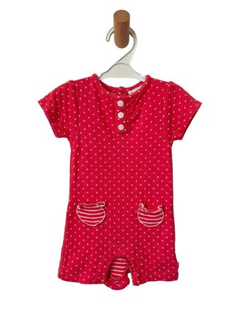 Combishort en coton épais rose à pois blancs - Noukie's 6 mois (68cm)