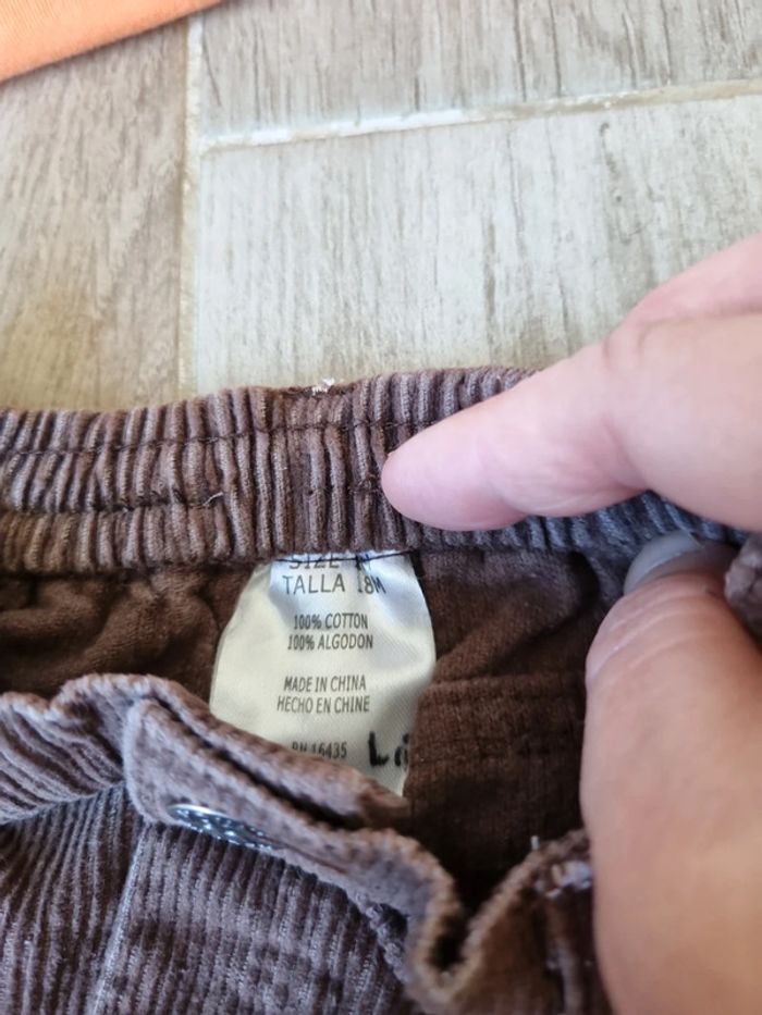 Ensemble pantalon velour et t-shirt manches longues 18 mois - photo numéro 2