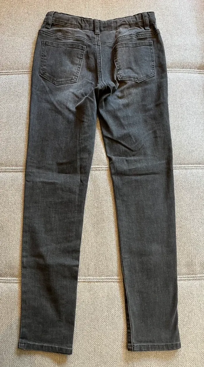Jean fille 12 ans gris anthracite - photo numéro 3