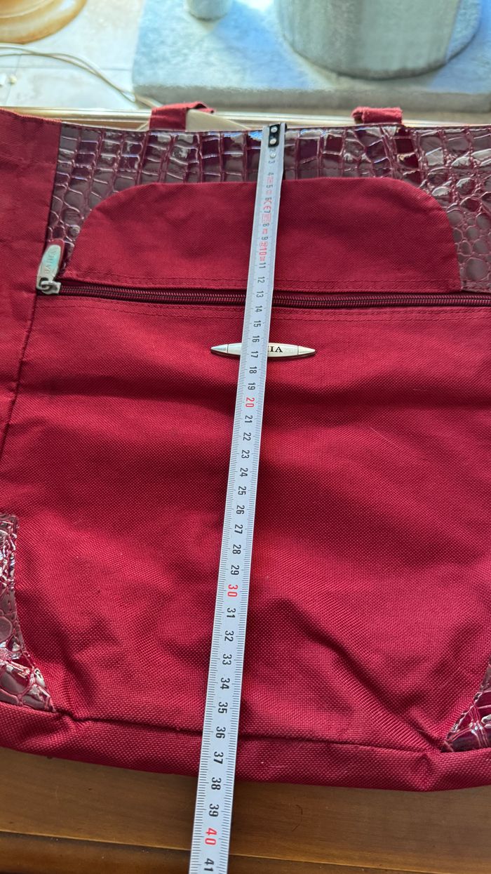 Sac Cabas tissus rouge Baha - photo numéro 5