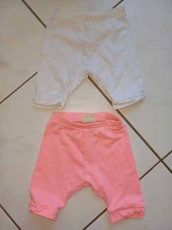 Superbe lot de 2 leggings 6 mois fille