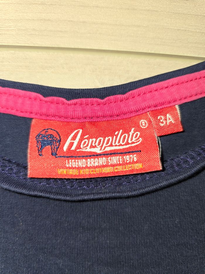 Tee shirt manches longues bleu marine - photo numéro 3