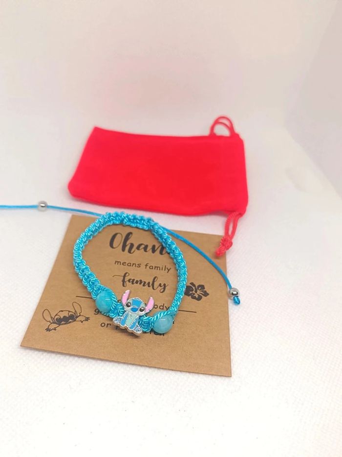 Bracelet tressé Stitch Disney et perles - photo numéro 4