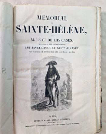 Livre ancien : Mémorial de Sainte-Hélène Las Cases Illustré Janet-Lange
