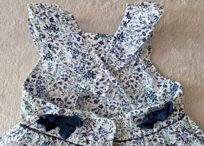 Robe 👗 cérémonie blanc imprimé fleuris - 12M - Vertbaudet [TBE] - photo numéro 4