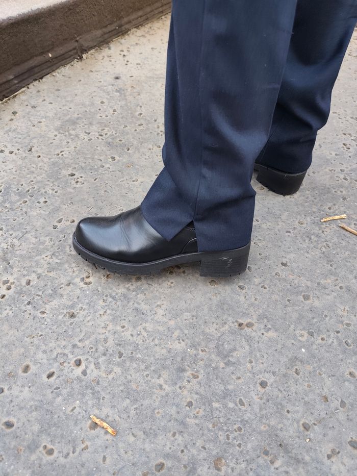 Pantalon camaïeu droit marine coton - photo numéro 3