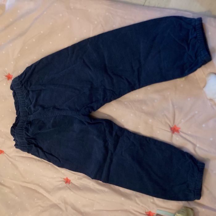 Pantalon velours bleu marine - photo numéro 3