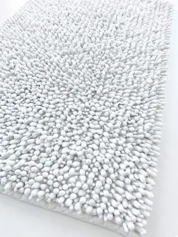 🛁 Tapis de bain chenille blanc – 50 x 80 cm – Neuf – Certifié Oeko-Tex