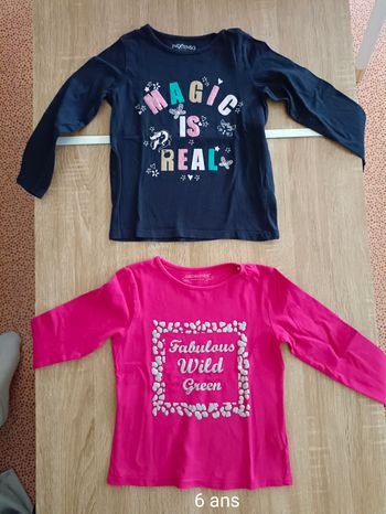 T shirt manche longue taille 6 ans