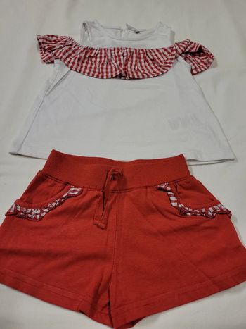 Ensemble short vichy fille 4ans
