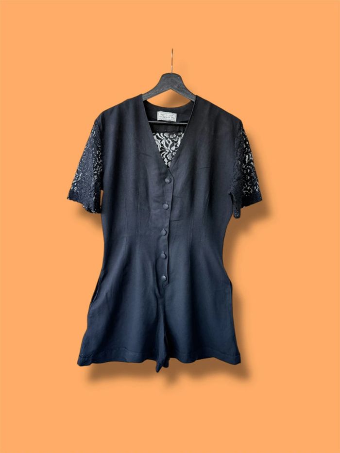 Combi short noire et dentelle