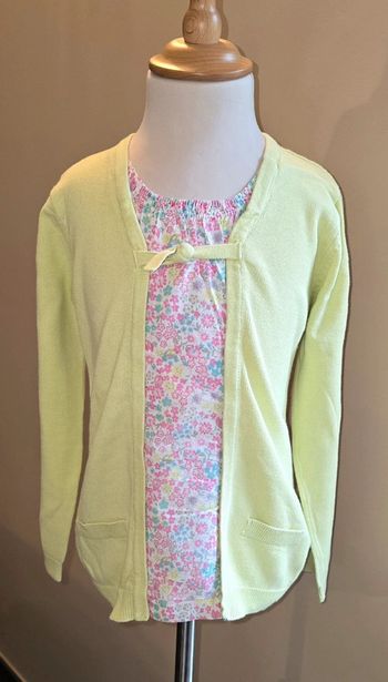 Joli Pull effet 2 en 1 chemise fleurie 8 ans