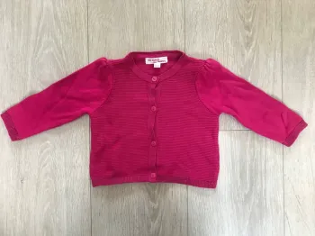 Gilet rose fuchsia irisé 6 mois