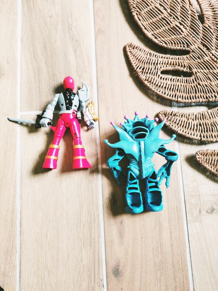 🙅 Power rangers dino fury battle attackers lot figurines ranger rouge et méchant - photo numéro 4