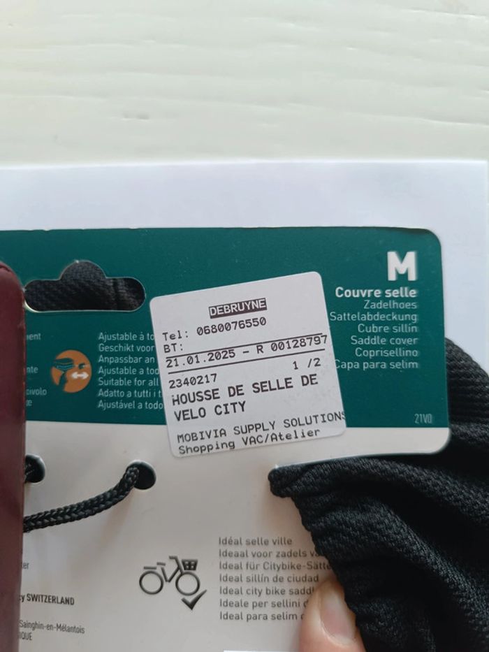 Housse de selle rembourrée pour vélo taille M (vélo de ville) neuve avec étiquette - photo numéro 8