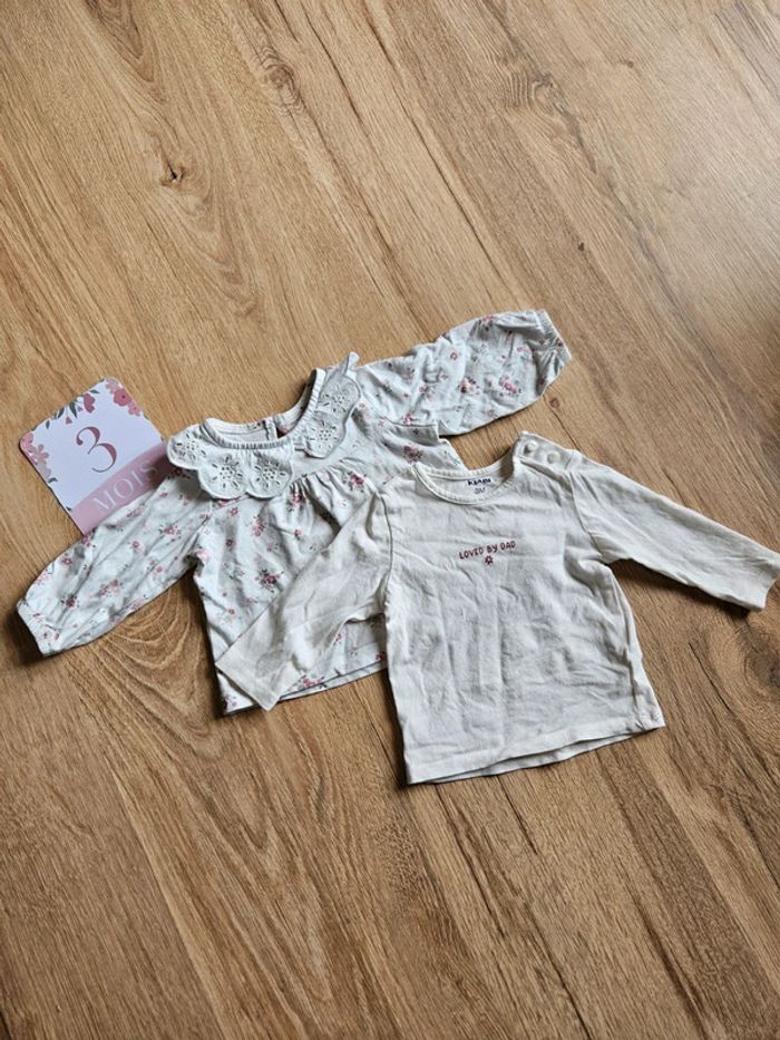Lot de 2 t-shirts manches longues