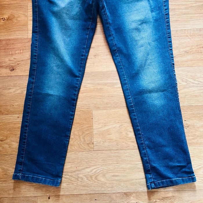 Jeans femme bleu Taille 48 taille élastique - photo numéro 4