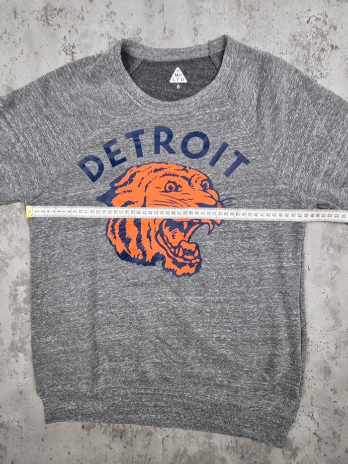 Sweat universitaire Detroit – Gris – Taille S Hommes (mesures en photos) - photo numéro 7