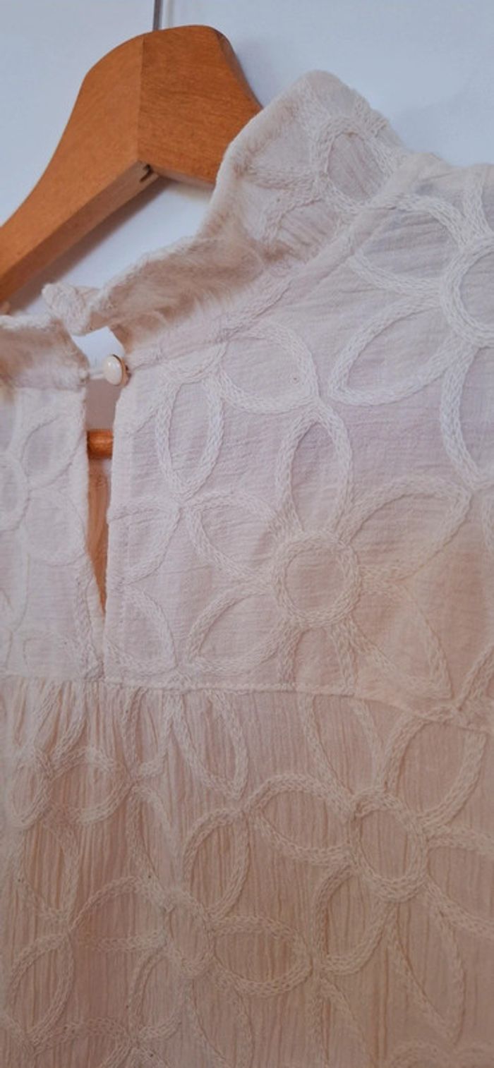 🤍 Blouse bohème écrue – Neuve - dentelle florale & chic Parfaite pour la rentrée - photo numéro 12
