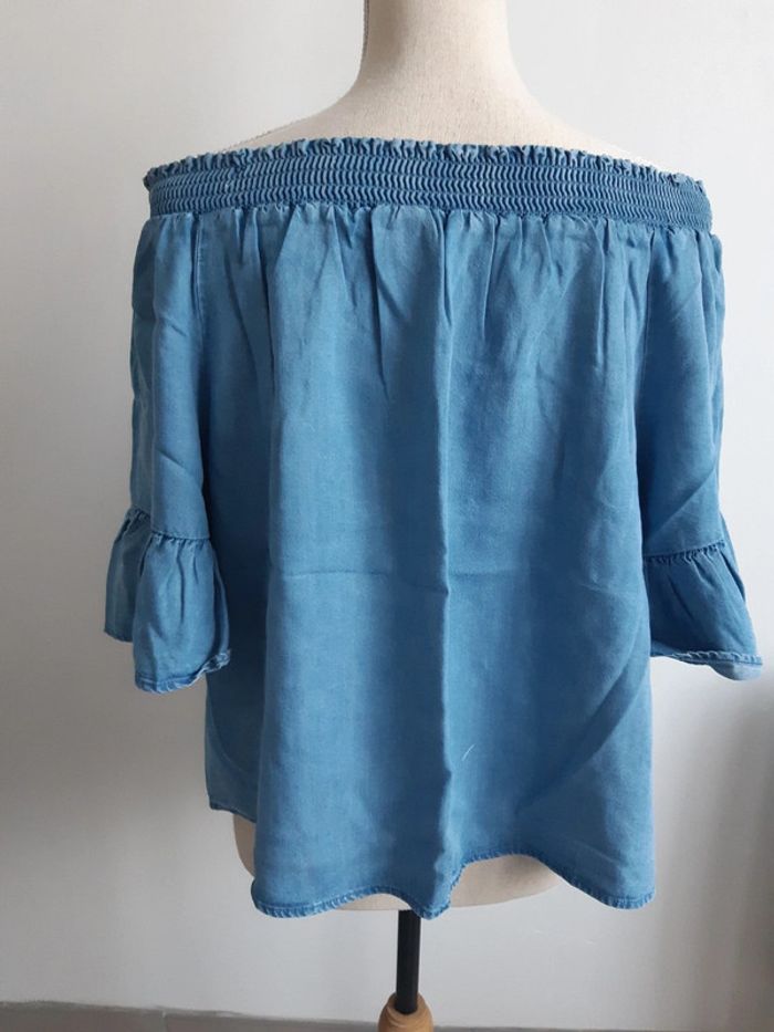 Blouse bleue Camaïeu - photo numéro 3