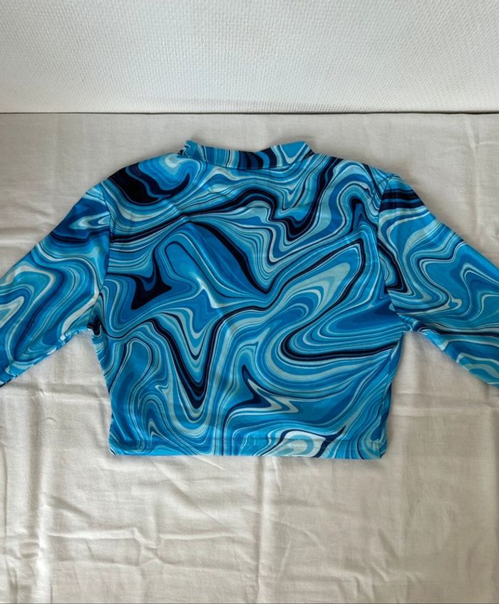 Crop top Bleu - photo numéro 2