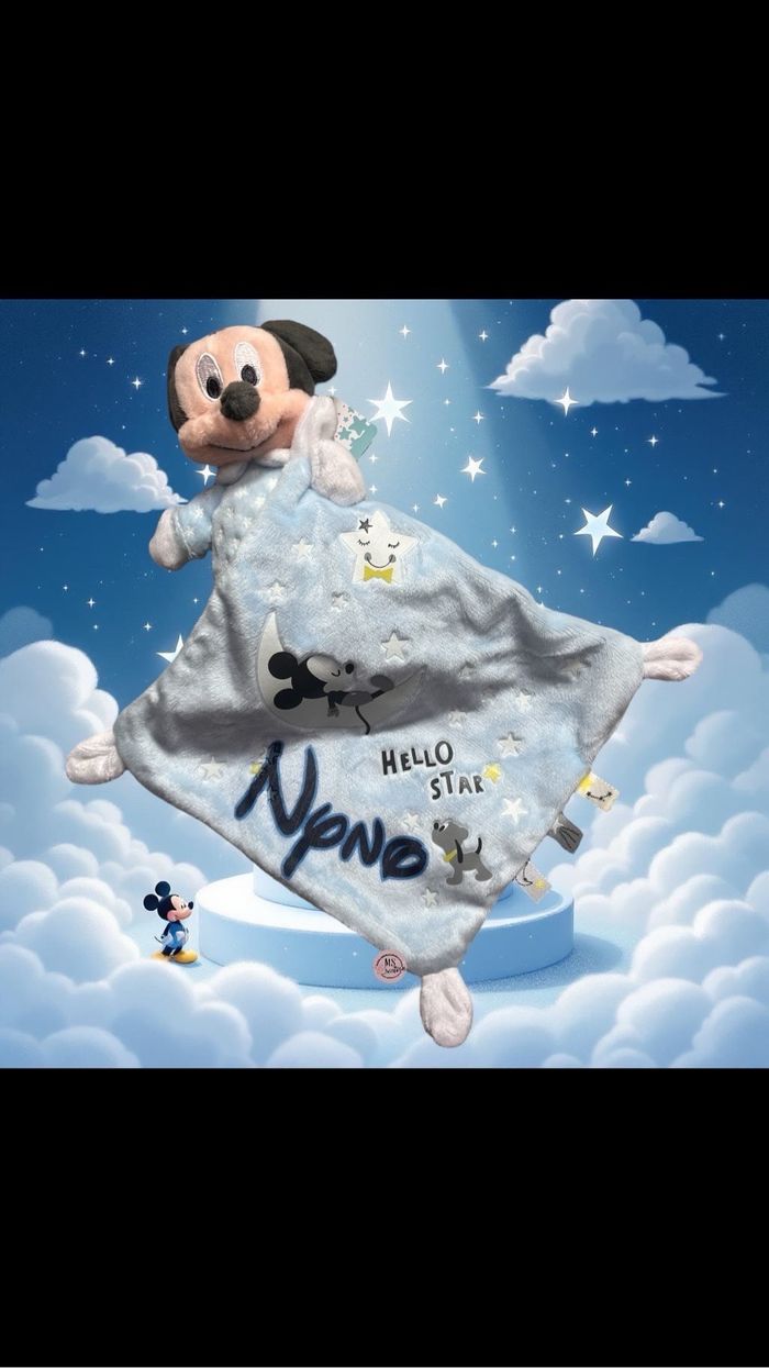 Doudou Mickey personnalisé