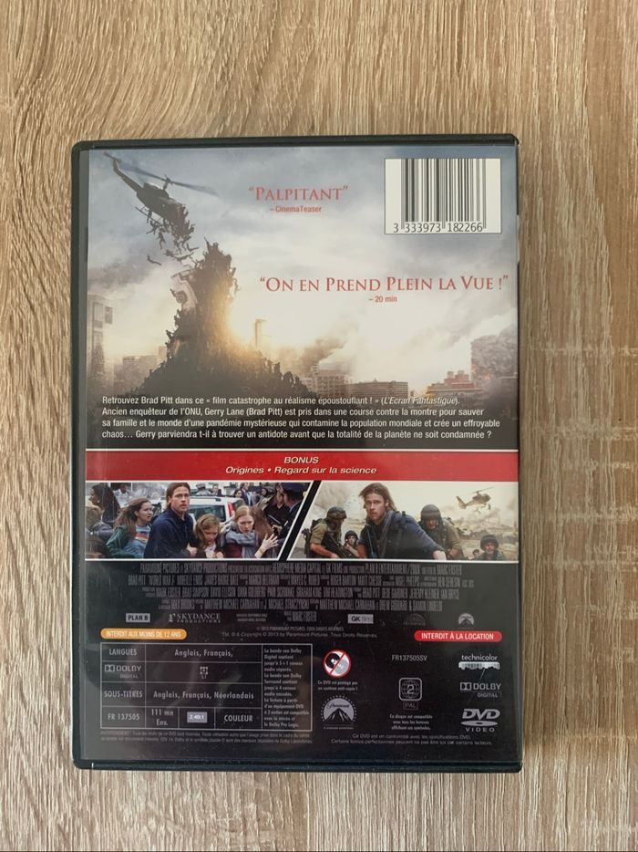 Dvd World war Z - photo numéro 2