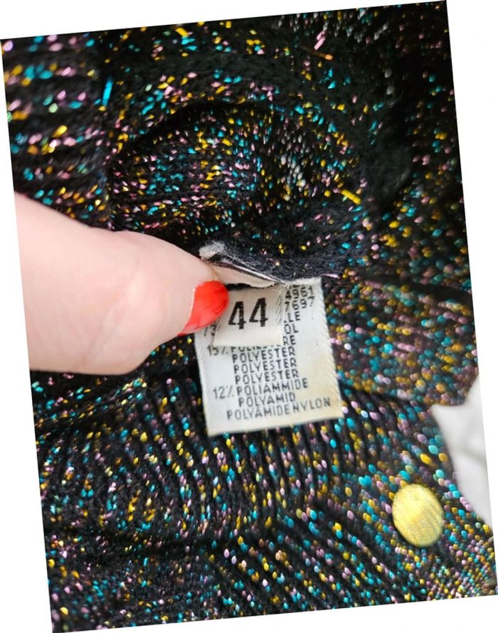 Ensemble brillant en laine débardeur et jupe Benetton - photo numéro 2