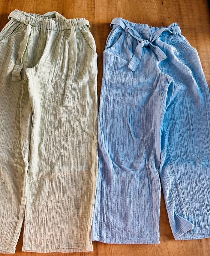 Pantalons gaze de coton