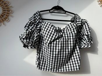 Blouse chemise imprimé vichy bardot Tally Weijl taille L