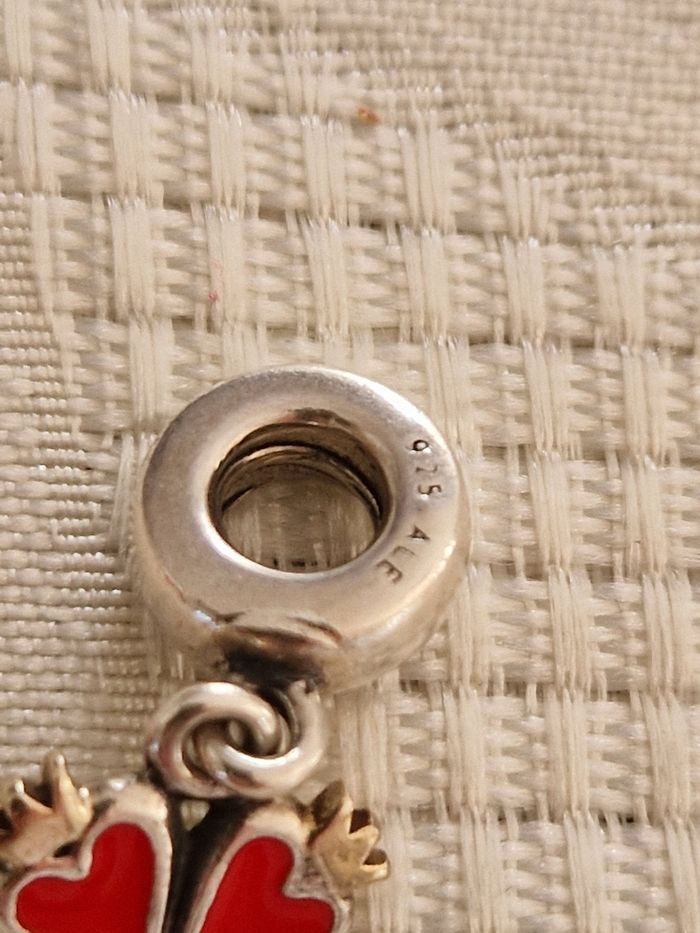 Perle charms 2 cœurs avec couronne Pandora - photo numéro 5