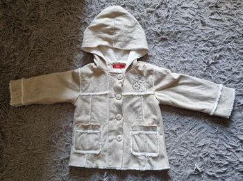 Veste effet daim avec capuche doux et chaud 18mois