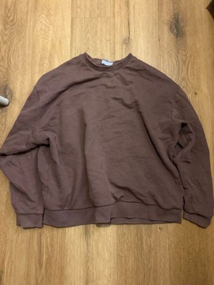 Pull couleur marron /violet ados design taille M - photo numéro 6