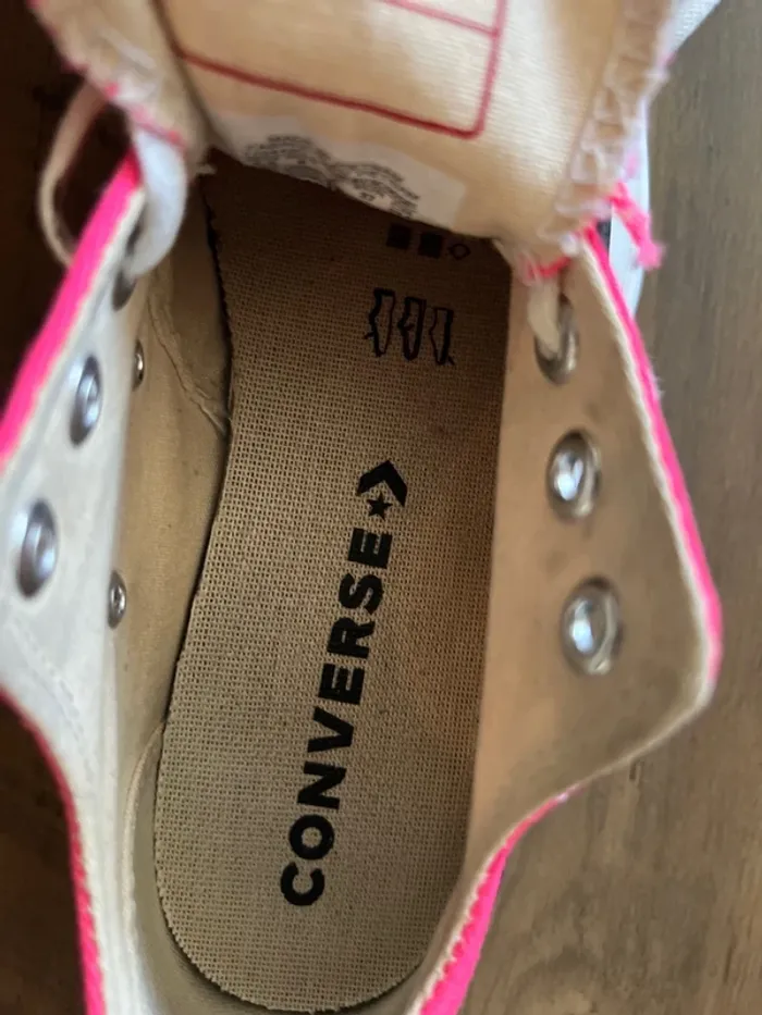 Converse fushia compensées pointure 37 - photo numéro 6
