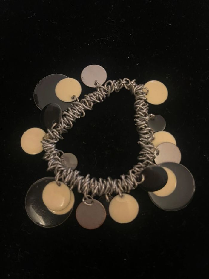 bracelet argenté et nacré