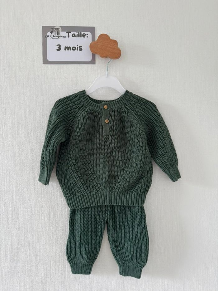 Ensemble en maille - taille 3 mois 🌼