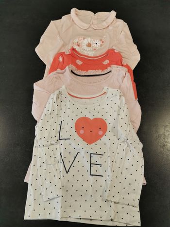 Lot tee-shirt manches longues 24 mois